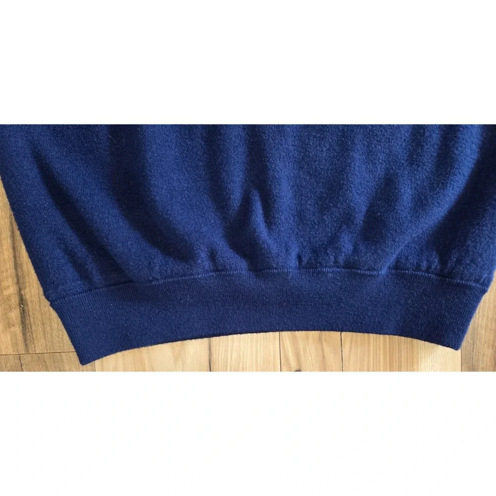 Vineyard Vines Golf Sweater Vest Mens Blue Size M Merino Wool Blend Lined V Neck